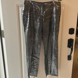 Dior Boutique silver linen pants 10